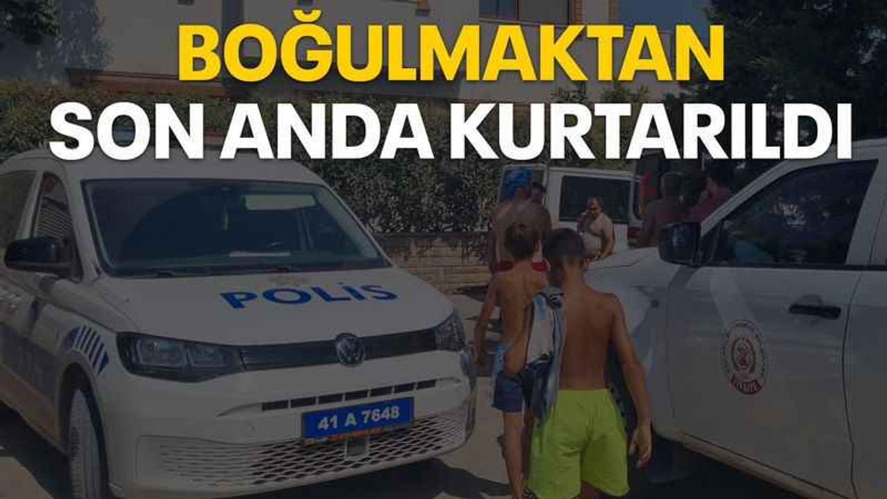 Boğulmaktan son anda kurtarıldı